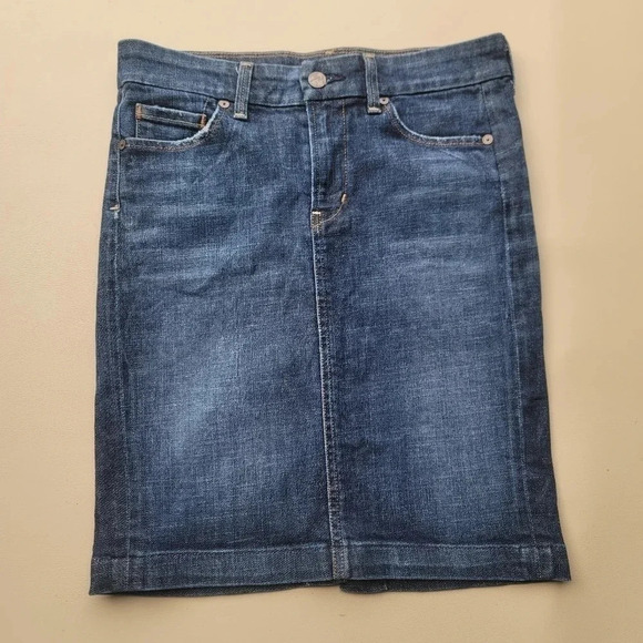 Citizens of Humanity Novak #358 Stretch Dark Wash Denim Jean Pencil Skirt Sz 26 - Picture 1 of 11